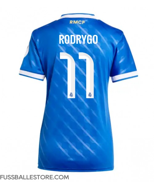 Günstige Real Madrid Rodrygo Goes #11 3rd trikot Damen 2025-26 Kurzarm Günstige Real Madrid Rodrygo Goes #11 3rd trikot Damen 2025-26 Kurzarm